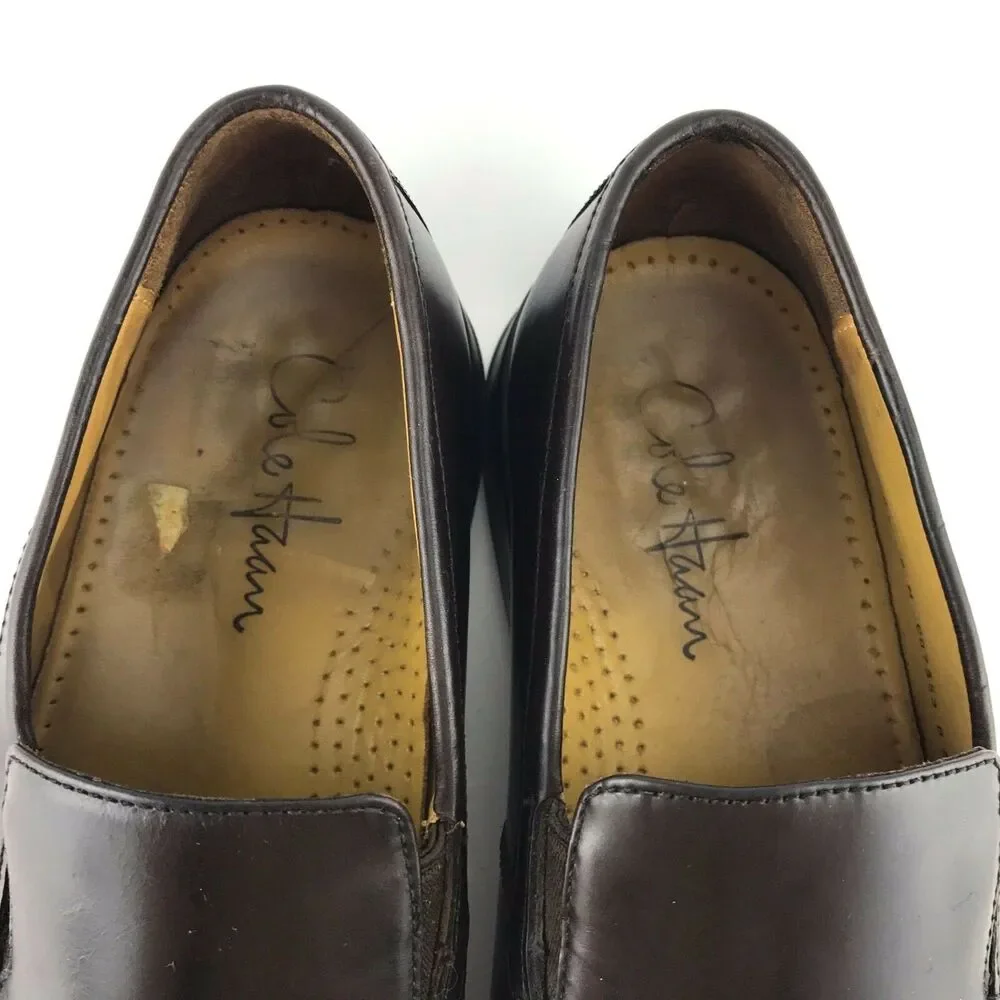 Cole Haan Air Loafer Men's 9 Brown Leather Apron Toe‎ Slip On Comfort Shoe